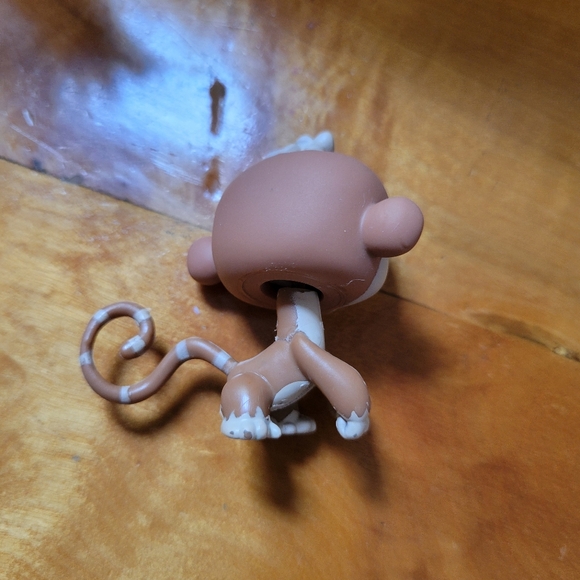 Littlest Pet Shop LPS #1450 Monkey Brown Cream Blue Eyes 2007 B - Picture 9 of 11